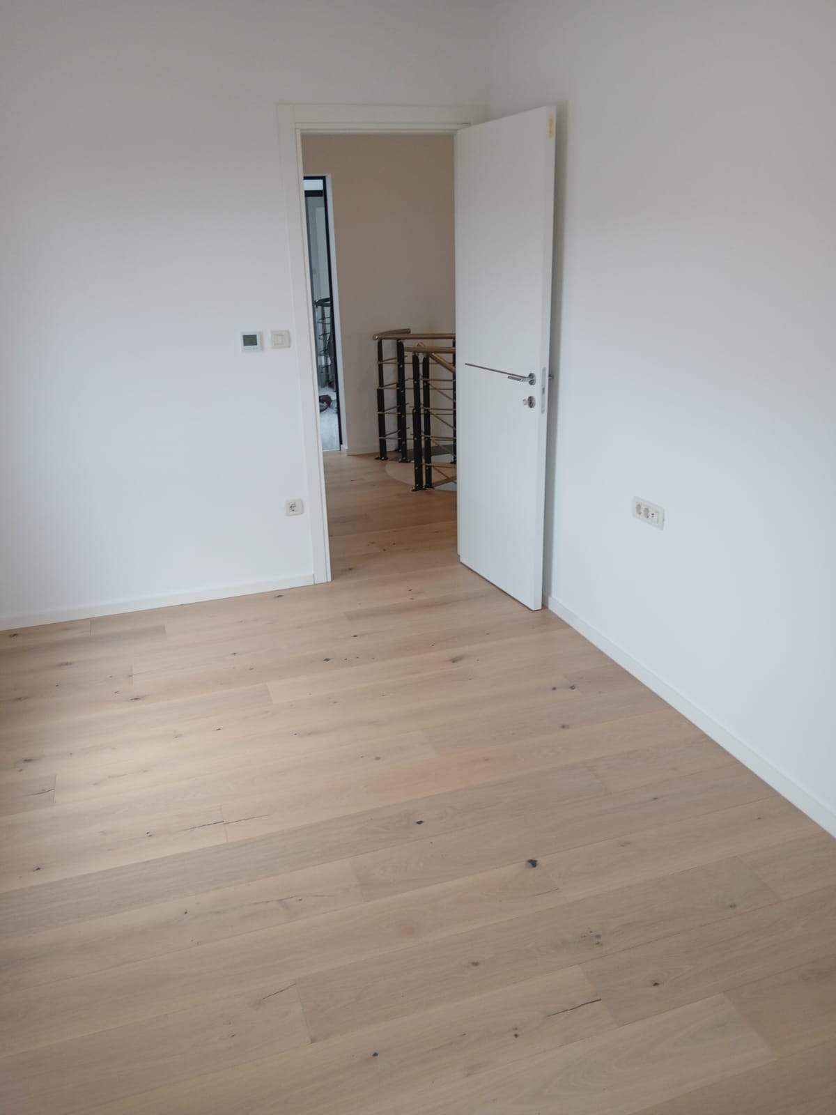 Bedroom with staircase view