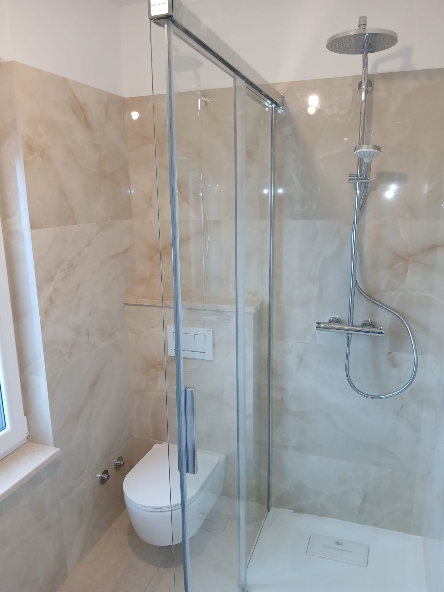 Finished modern bathroom